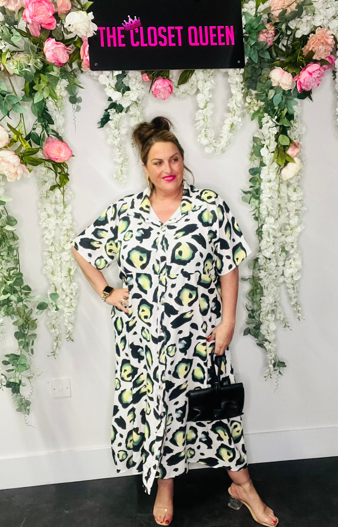 Vibrant Animal Shirt Dress
