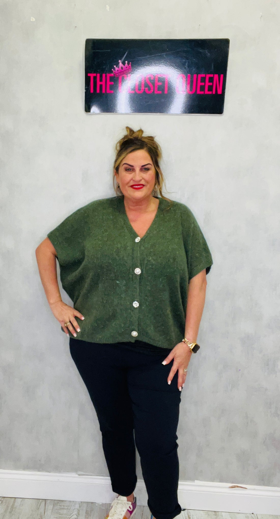 Sparkle Button Cardigan