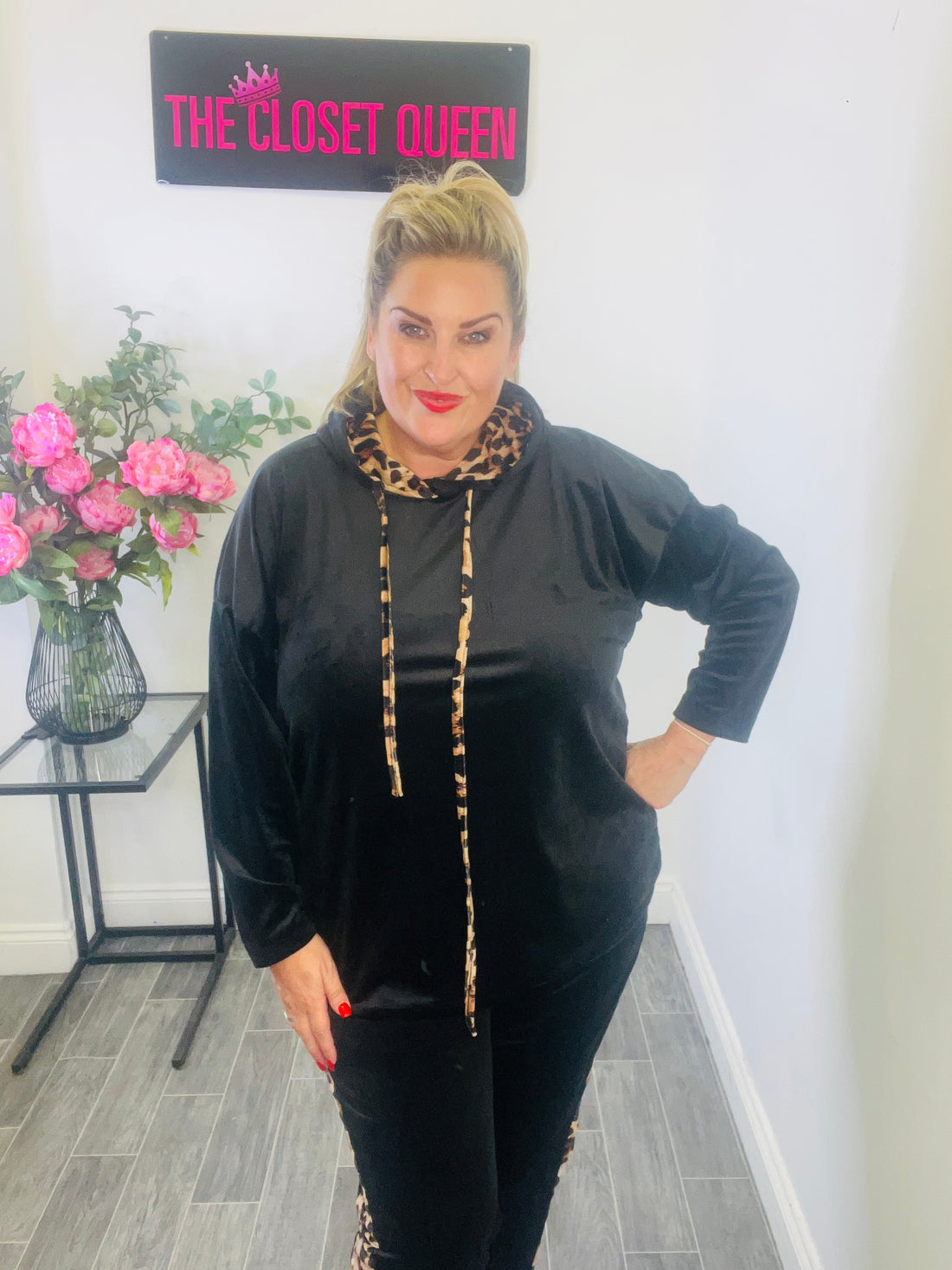 Velour Animal Strip Tracksuit