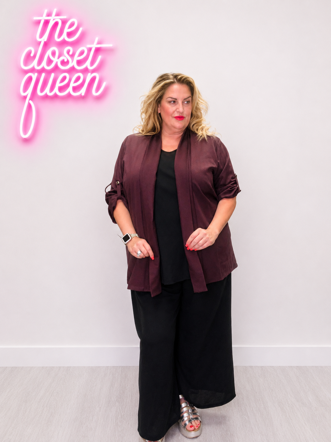 Fold Sleeve Blazer Jacket