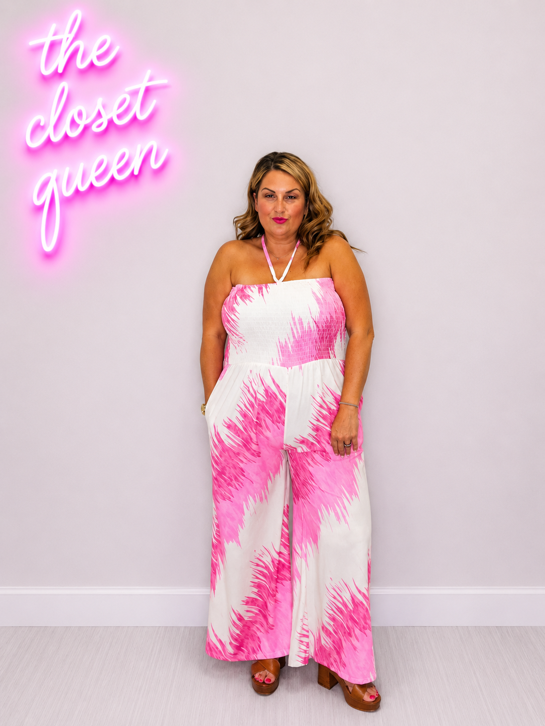 Sheered Top Jumpsuit Milkshake