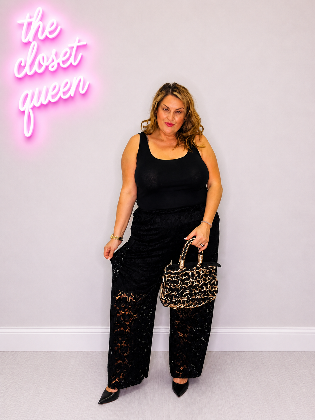 Lace Wide Leg Trousers