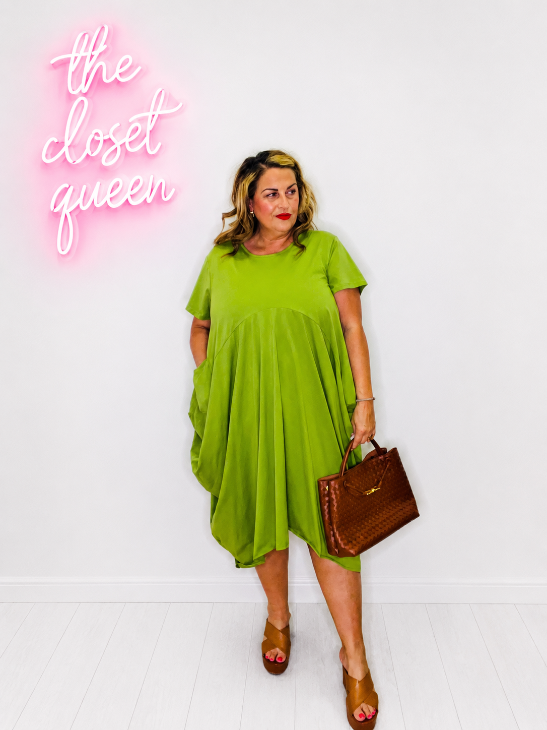 Drape Hanky Jersey Dress