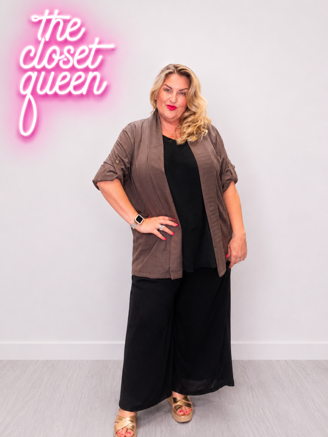 Fold Sleeve Blazer Jacket