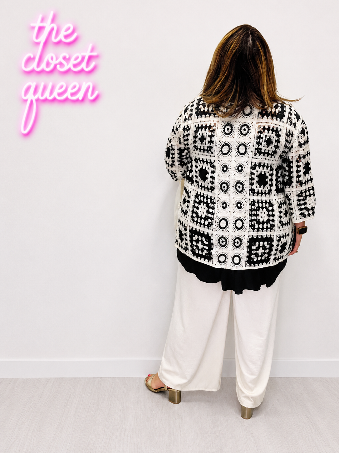 Crochet Squares Cardigan Short