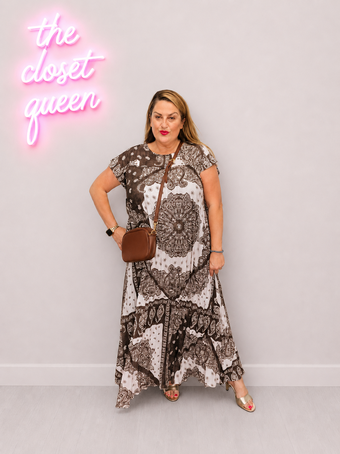 Full Pleat Dress Paisley