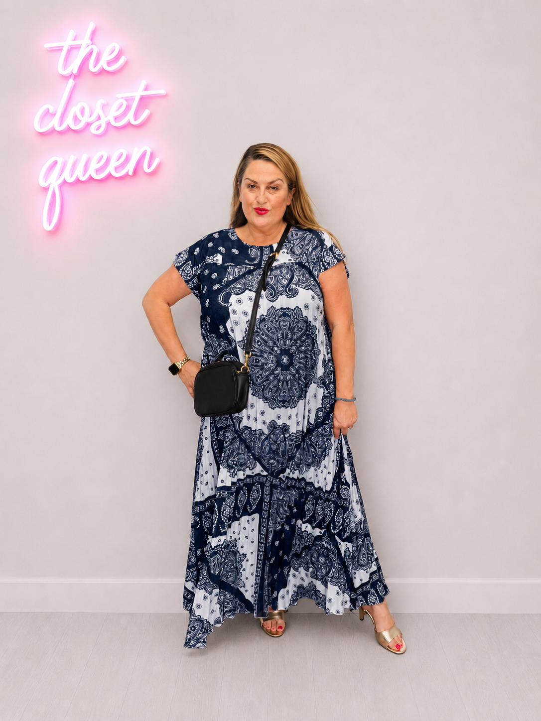 Full Pleat Dress Paisley