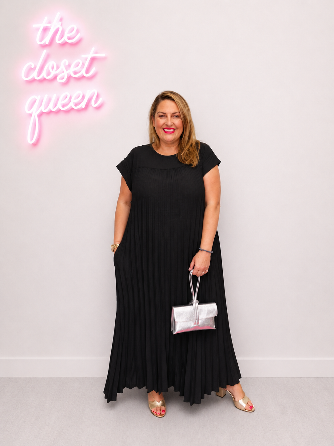 closet pleated dress The Katesi Closet London Pleated Skater Dress