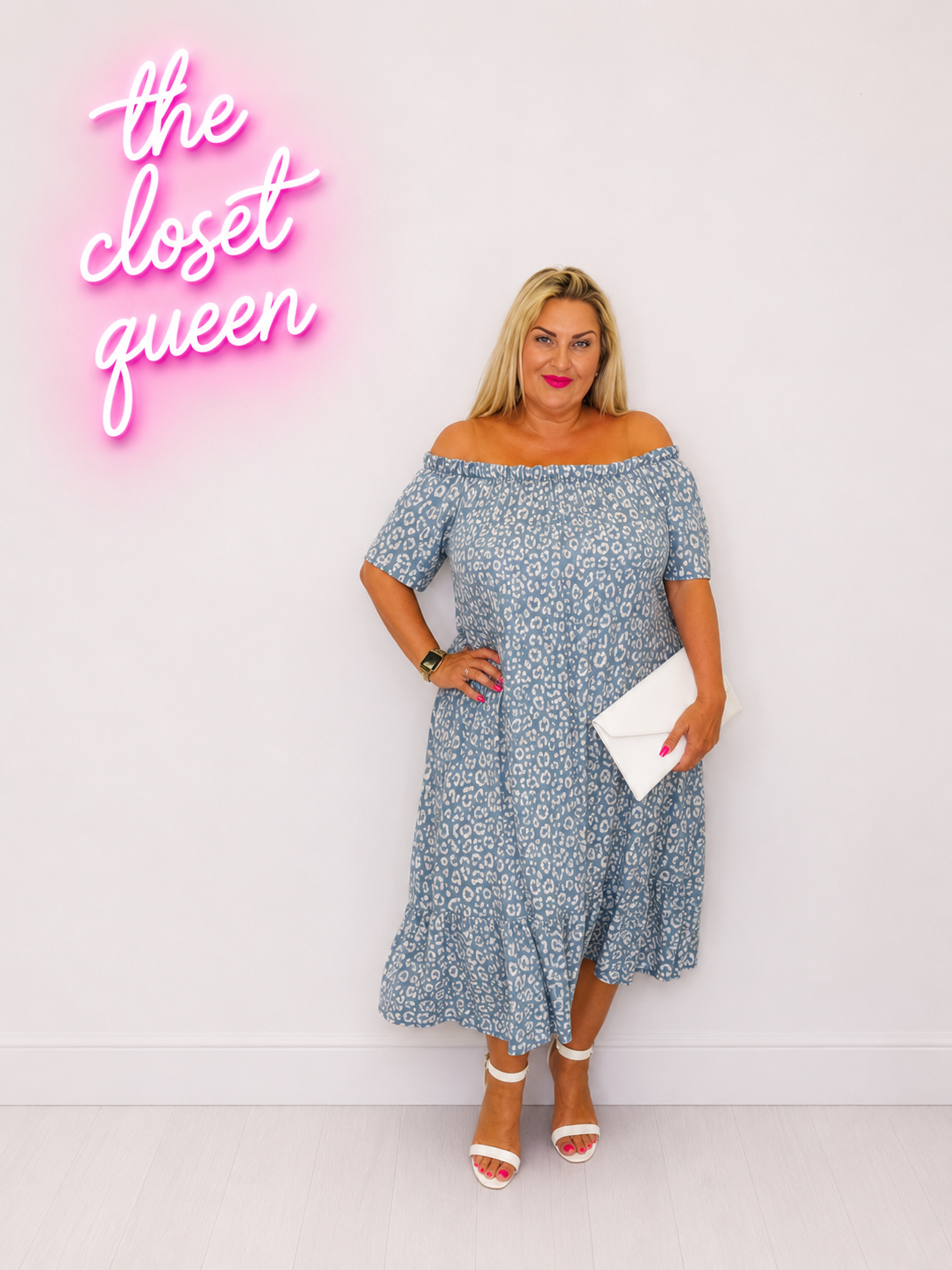 Animal Denim Effect Dress