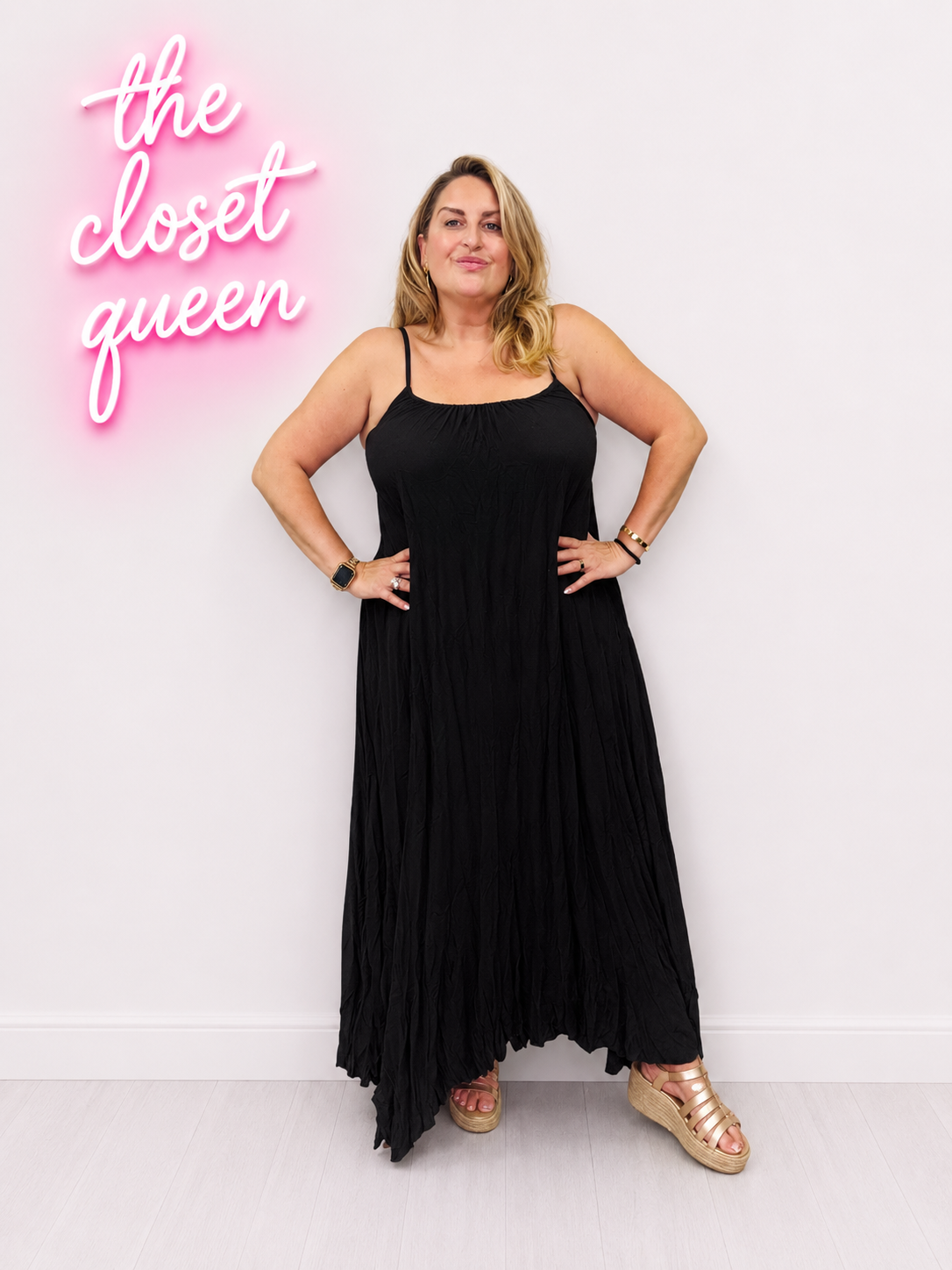 Crinkle Layer Maxi Dress