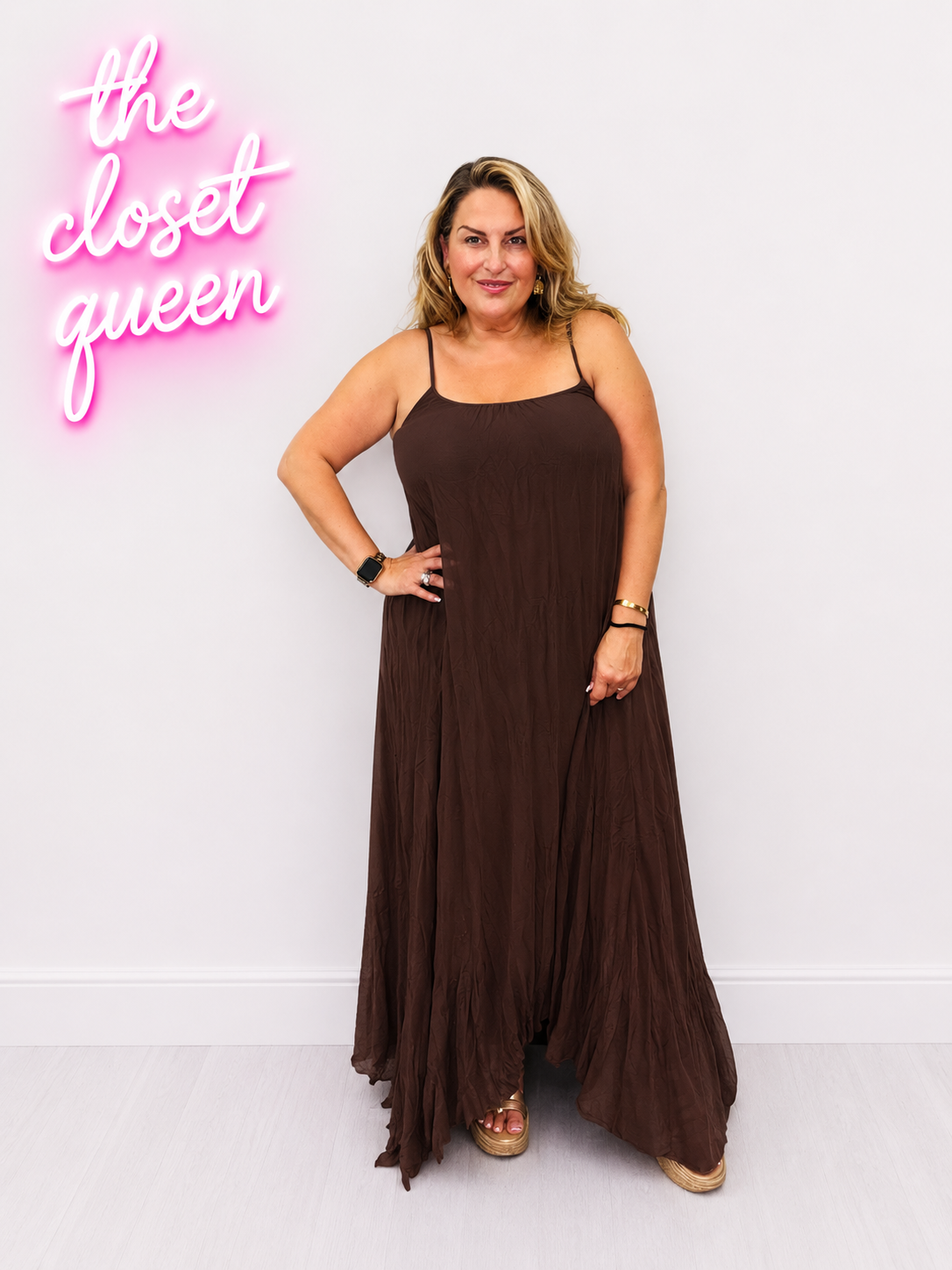 Crinkle Layer Maxi Dress