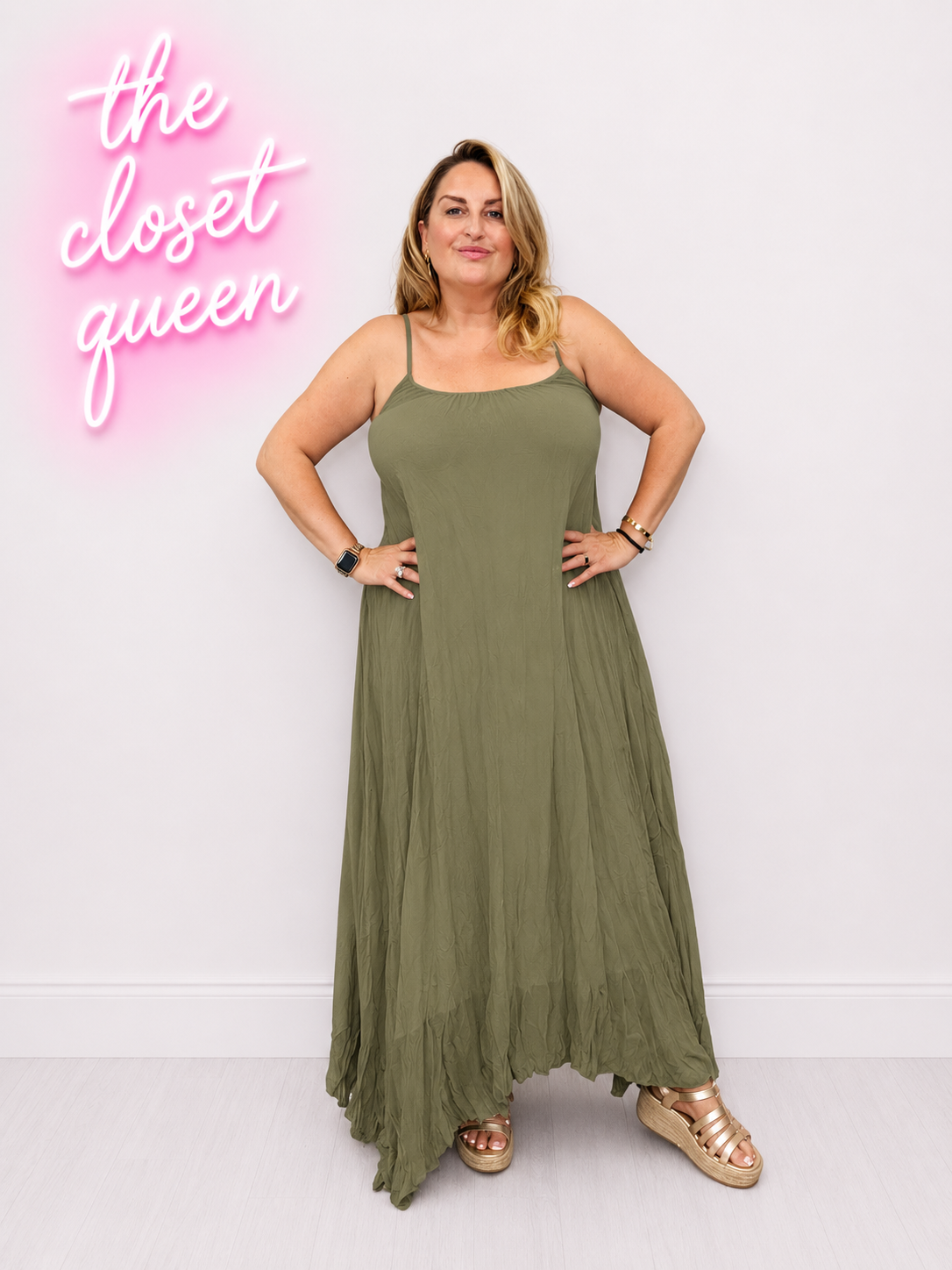 Crinkle Layer Maxi Dress