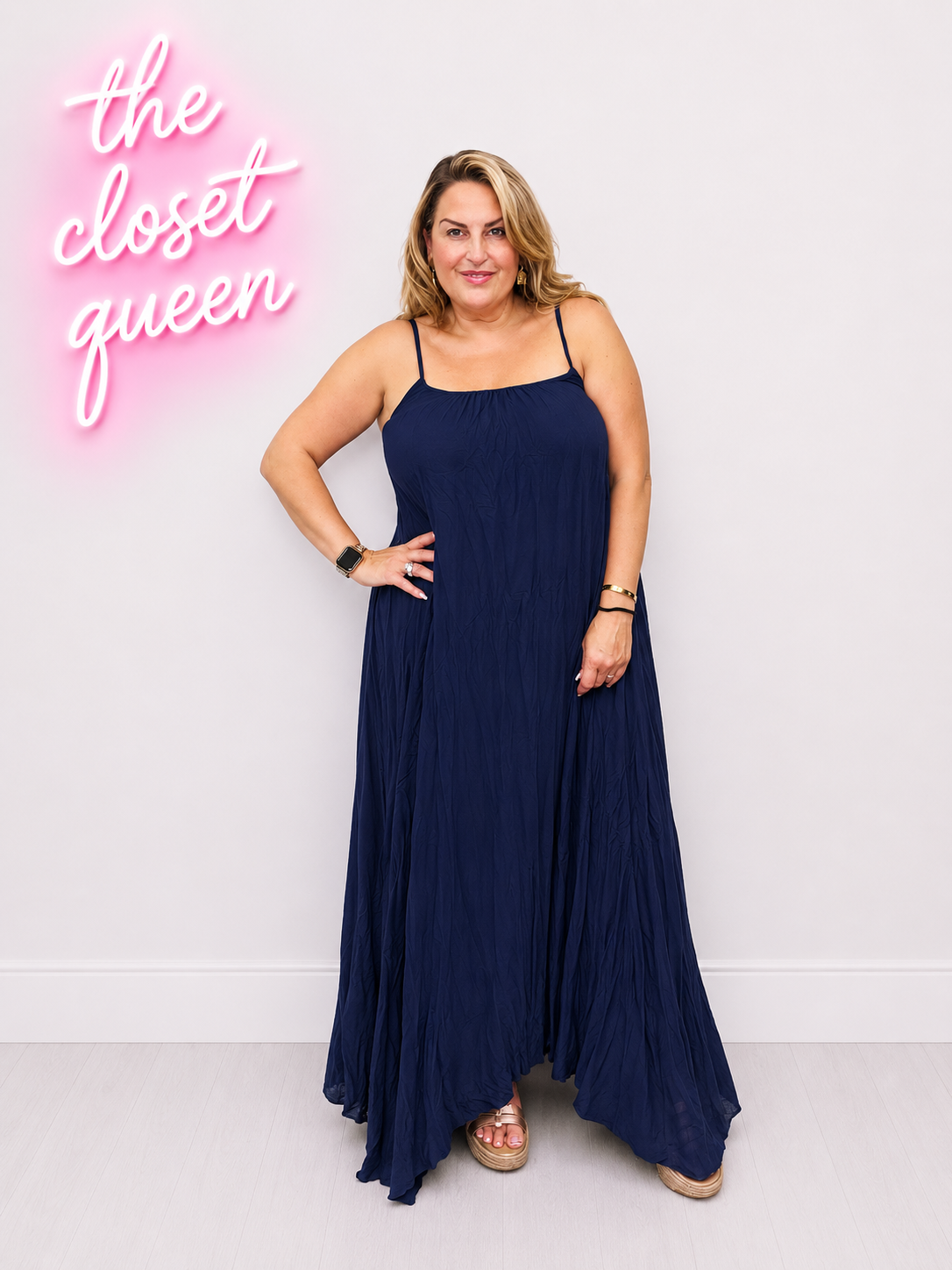 Crinkle Layer Maxi Dress