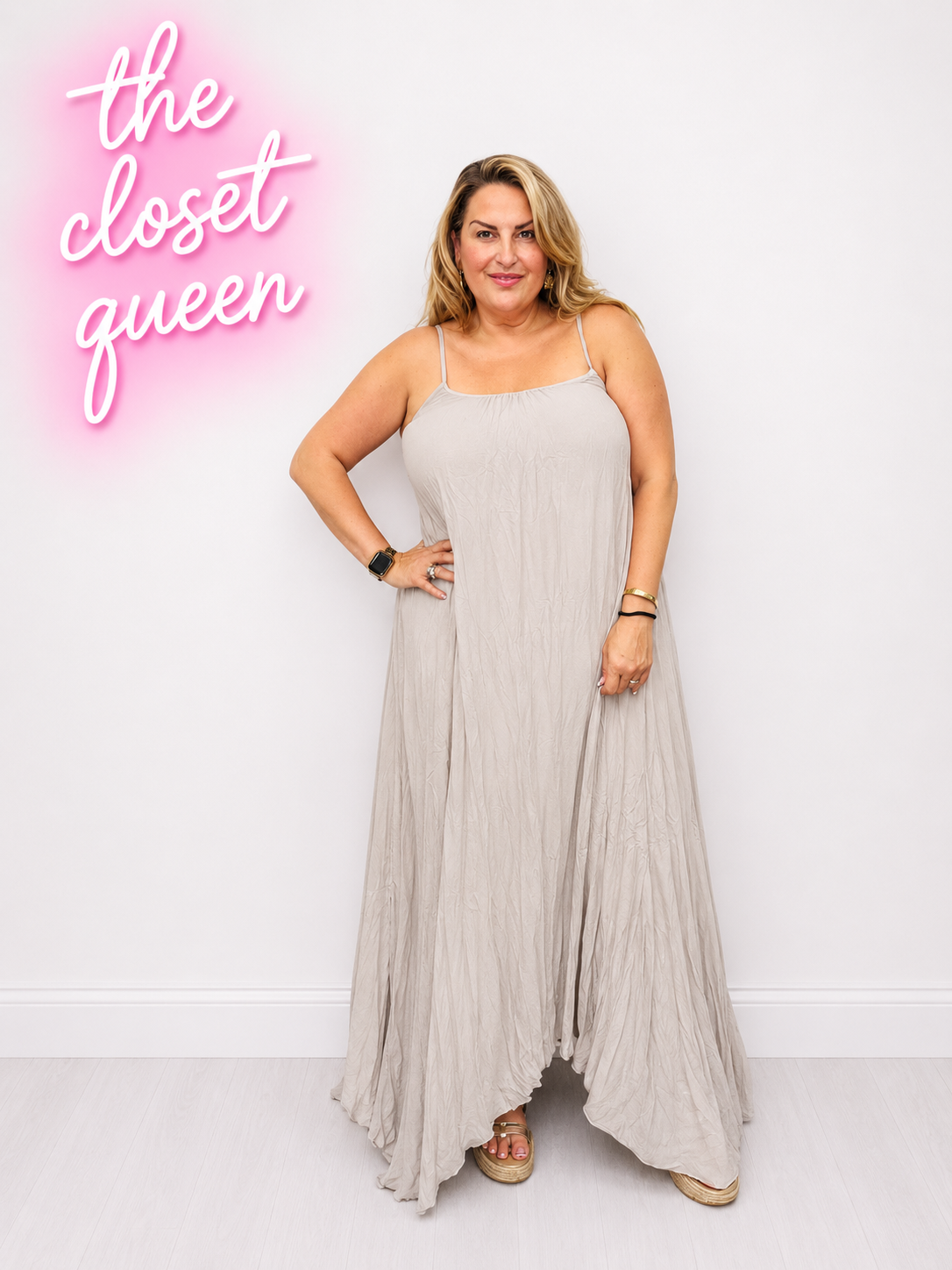 Crinkle Layer Maxi Dress
