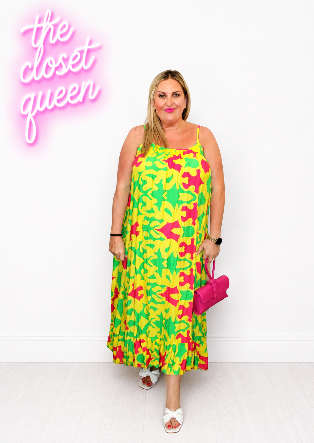 Frill Bottom Sundress Apple Print