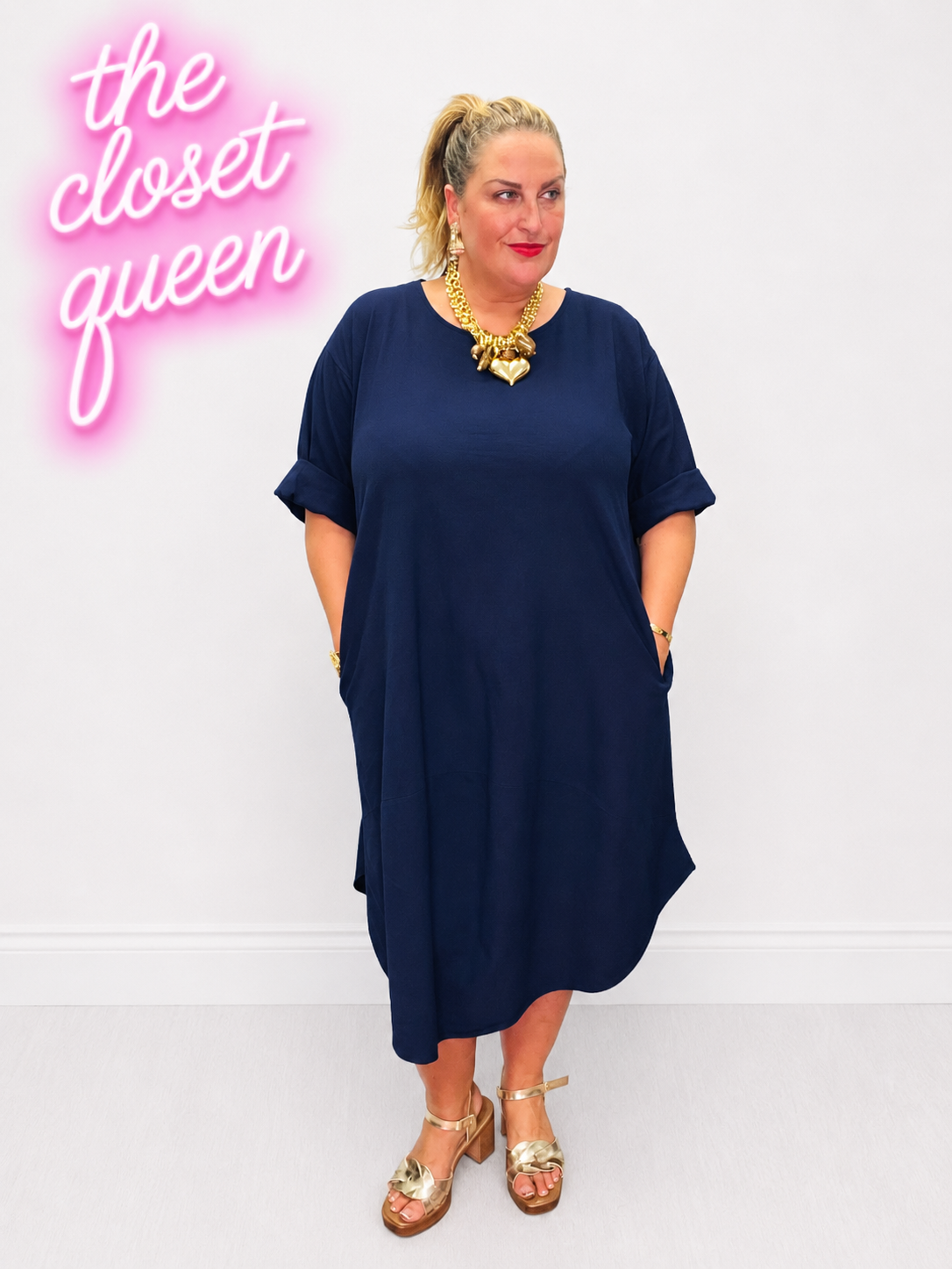 Oval Bottom Dress Linen Blend