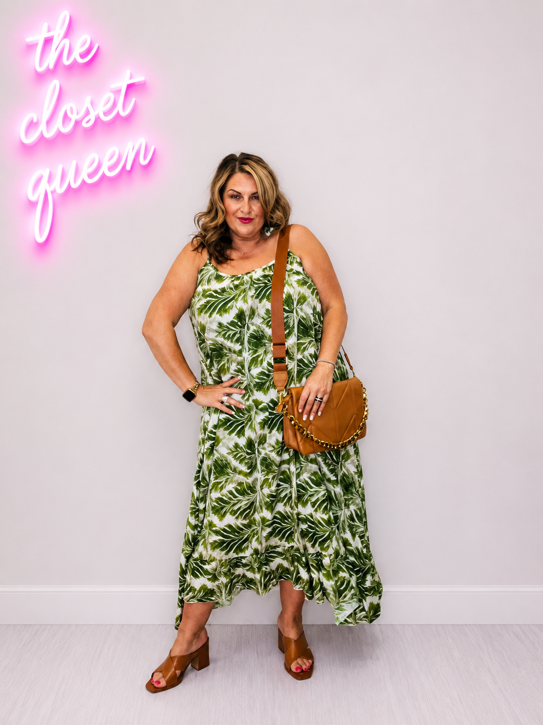 Frill Bottom Sundress Fern Print
