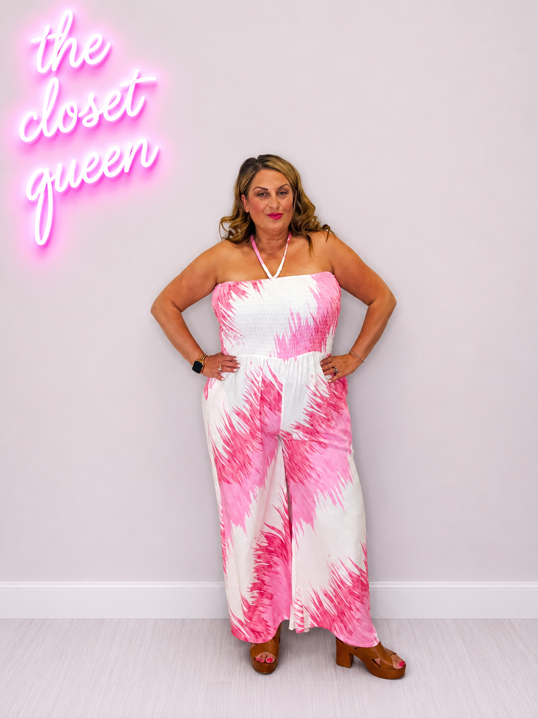 Sheered Top Jumpsuit Milkshake