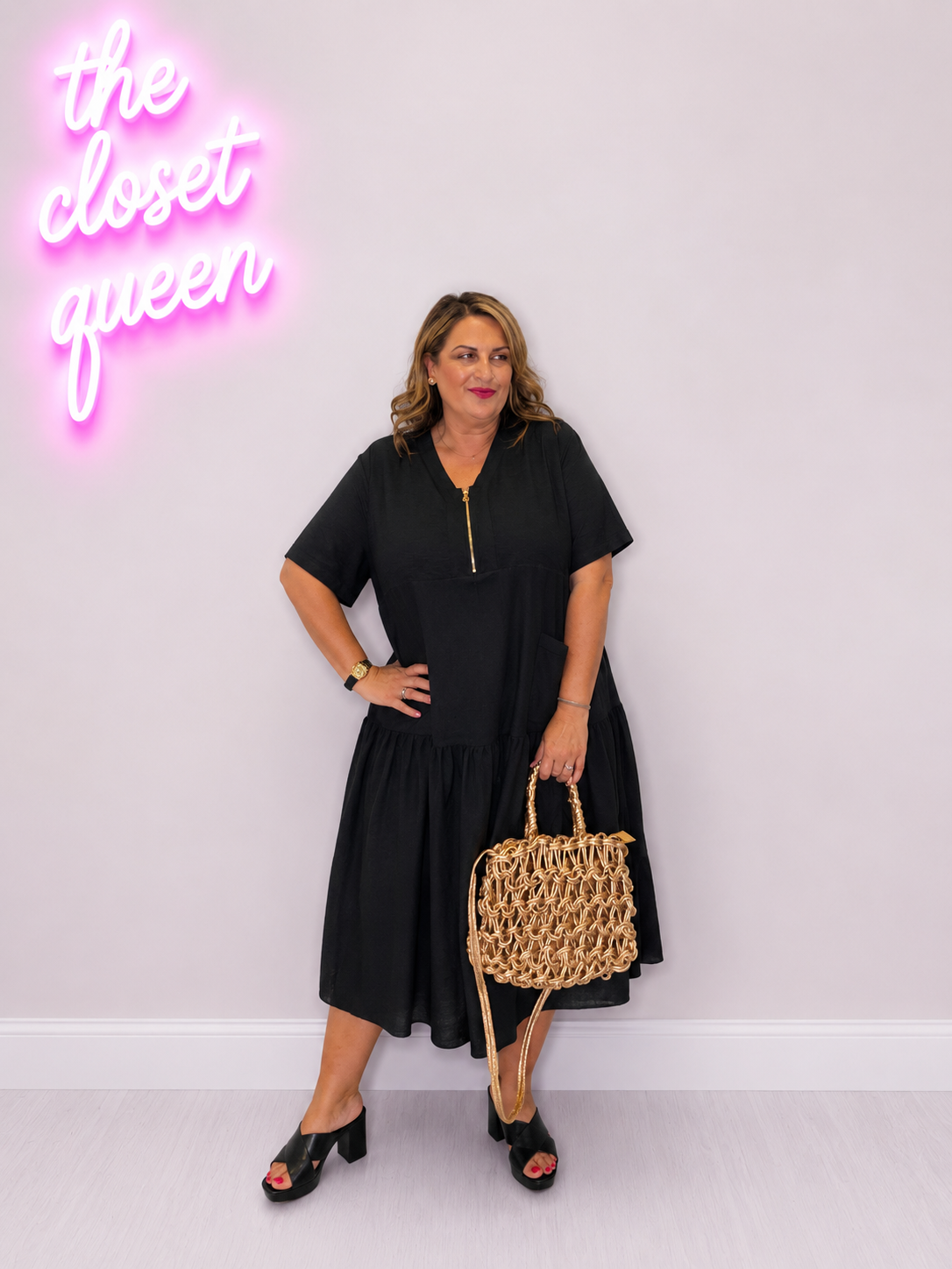 Ring Panel Maxi Dress