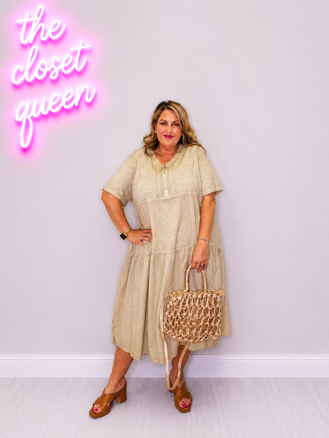 Ring Panel Maxi Dress