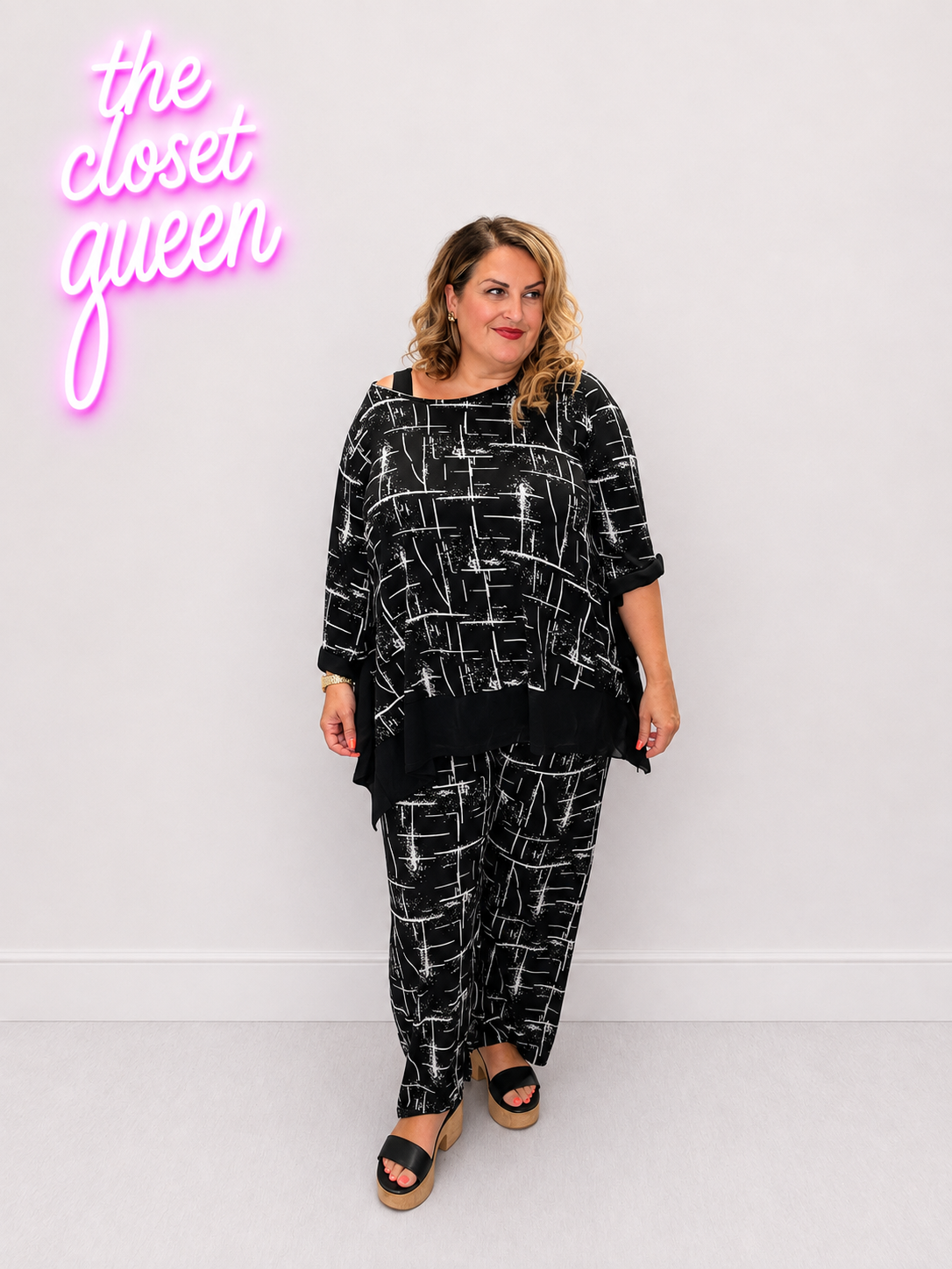 Chifftrim Co-Ord Sketchy Print