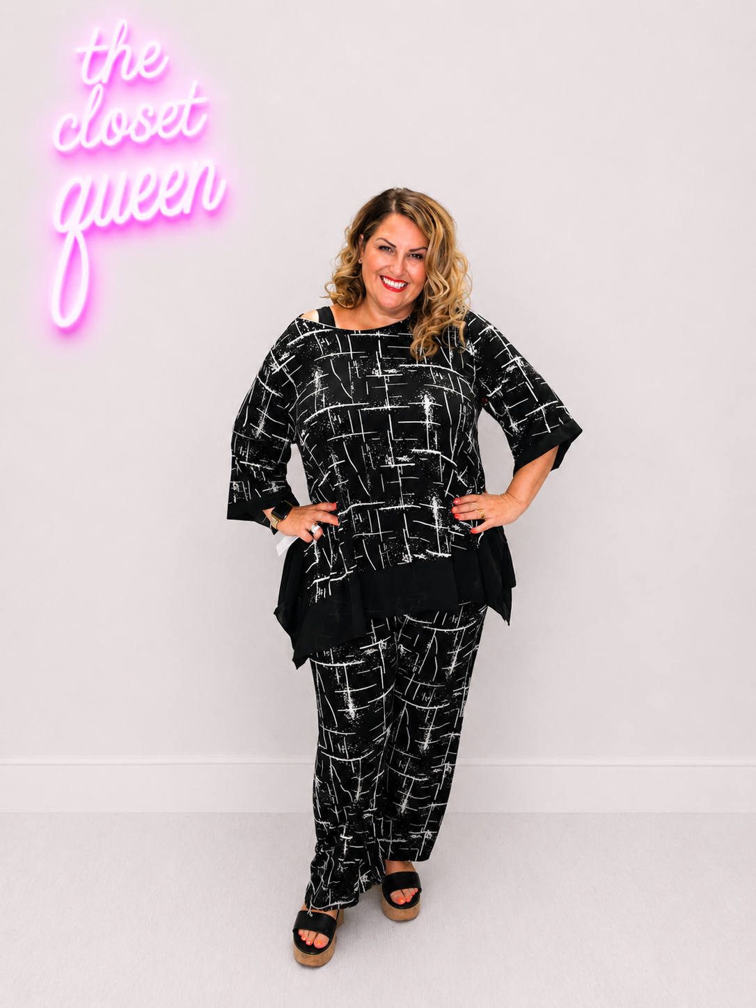 Chifftrim Co-Ord Sketchy Print