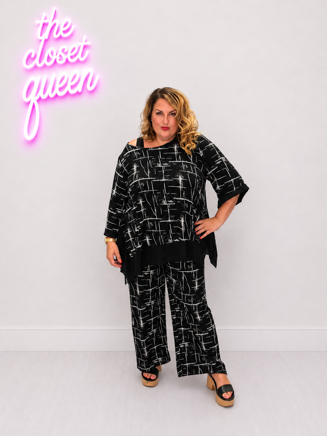 Chifftrim Co-Ord Sketchy Print