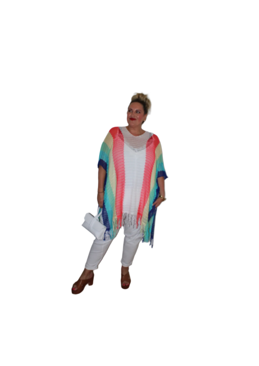 Crochet Poncho Rainbow