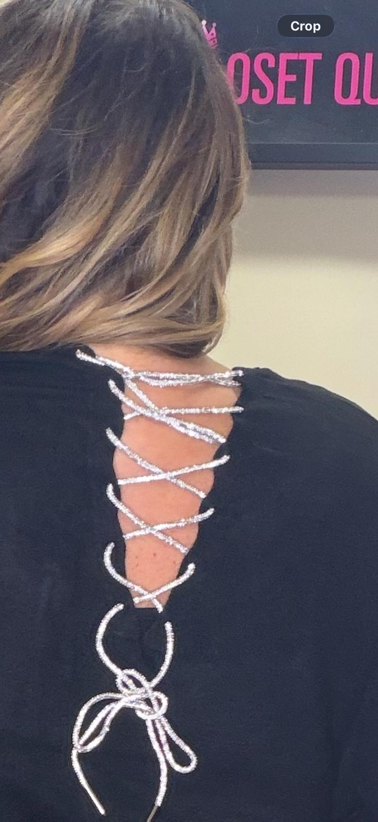 Crystal Lace Back Jumper
