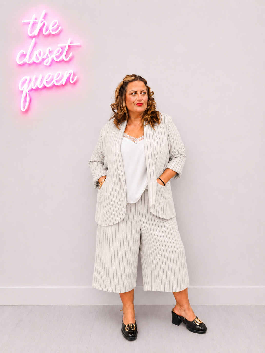Lightweight Drape Jacket Pinstripe