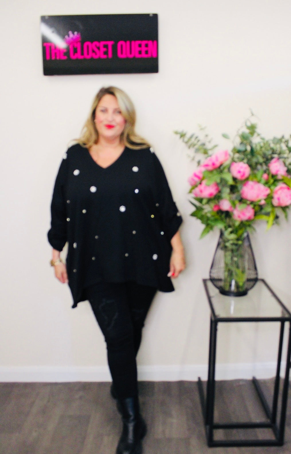 Pearly Glitz V Top