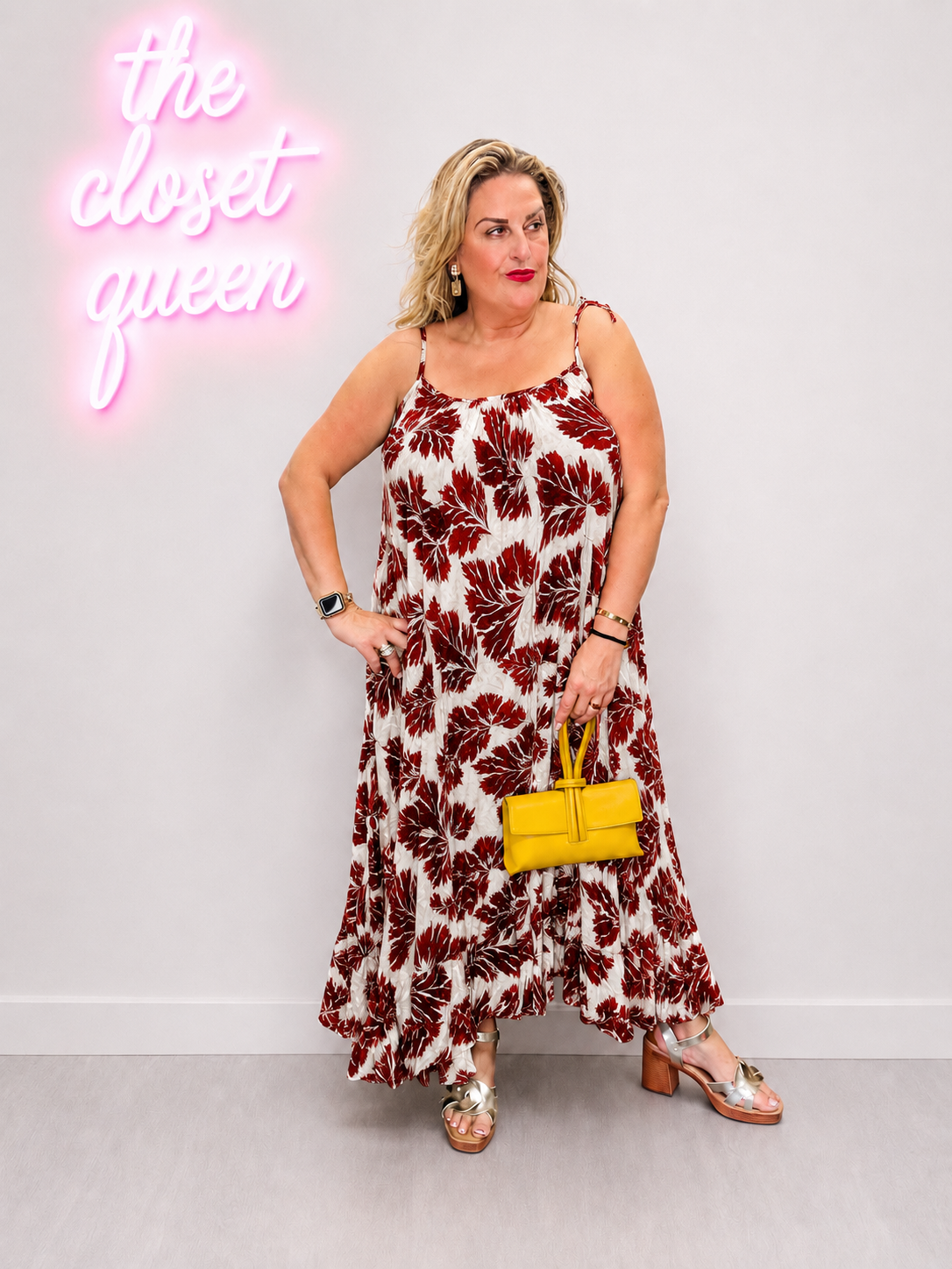 Frill Bottom Sundress Fern Print