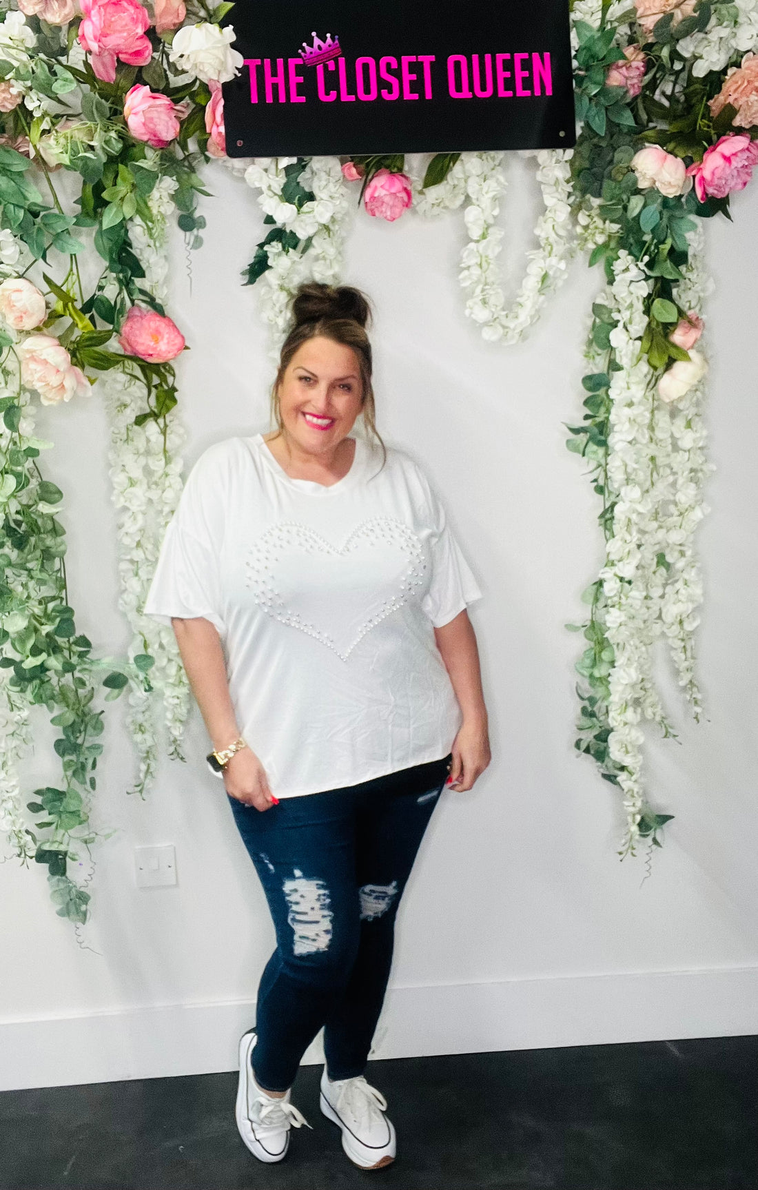 Outline Pearl Heart T-Shirt