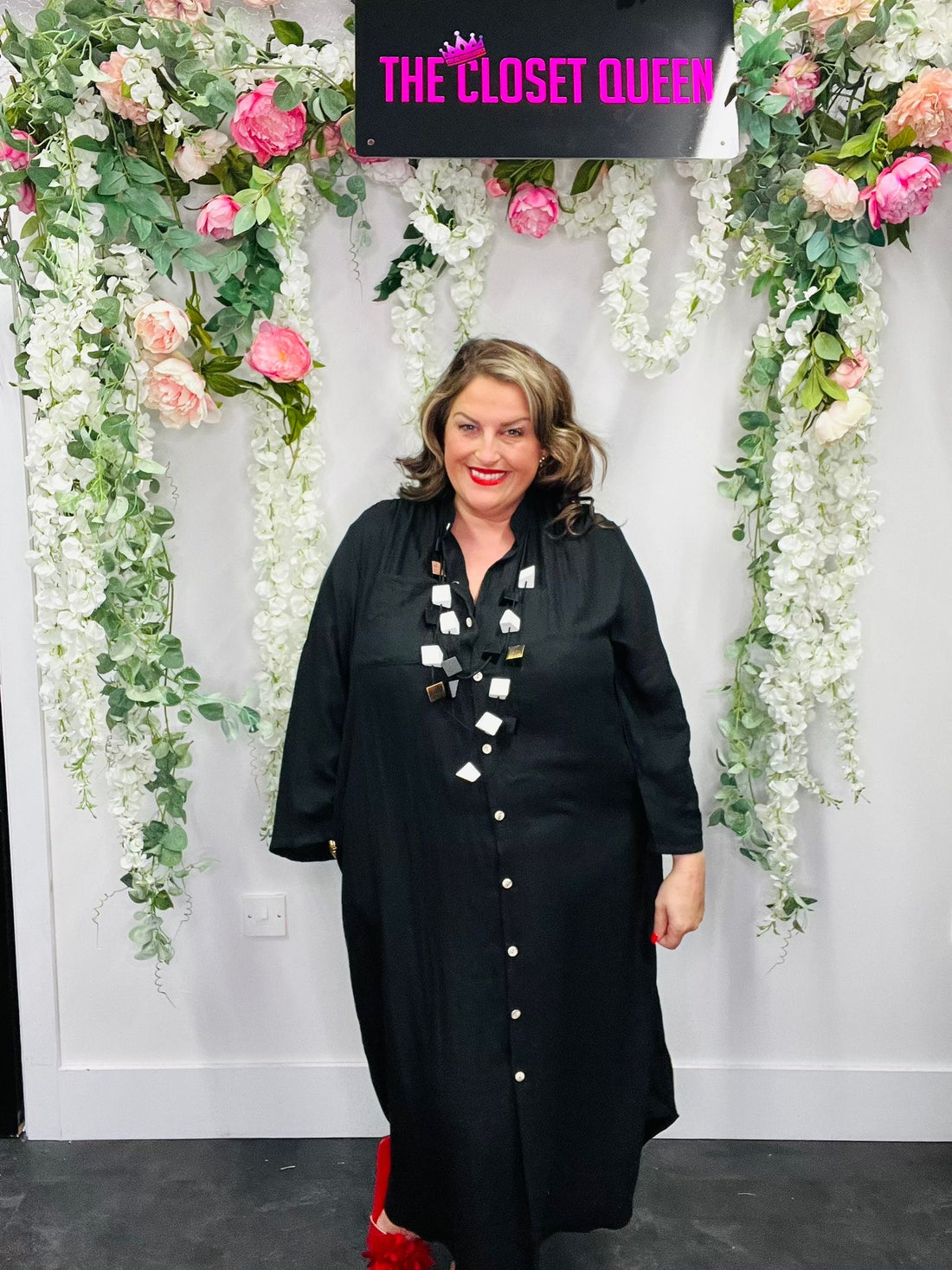 Bead String Belt Dress