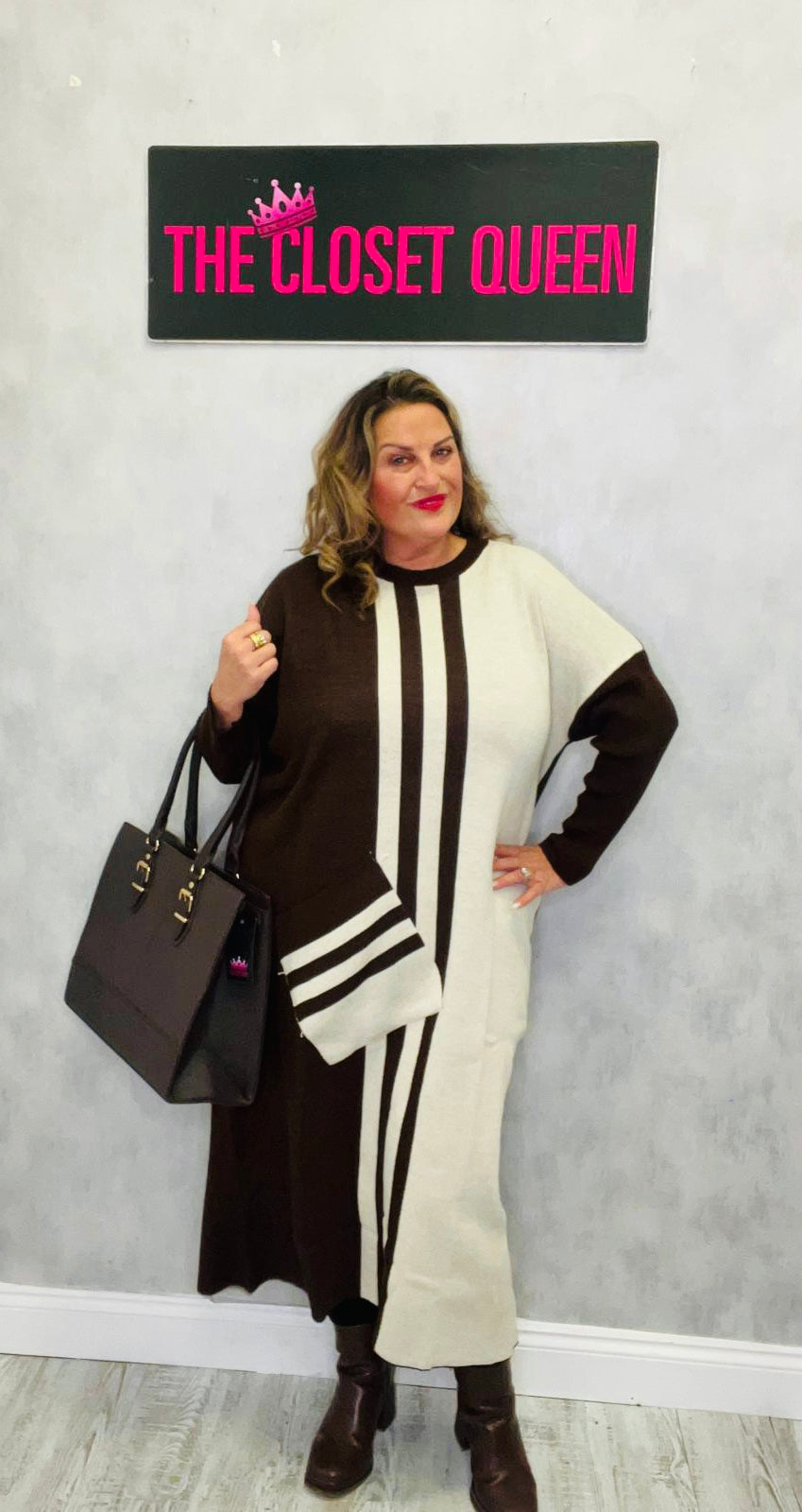 Trio Line Jumper Dress