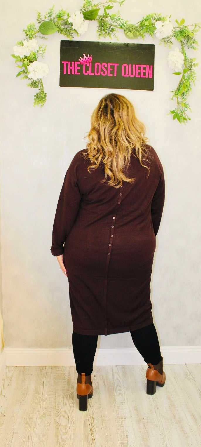 Button Back Jumper Dress