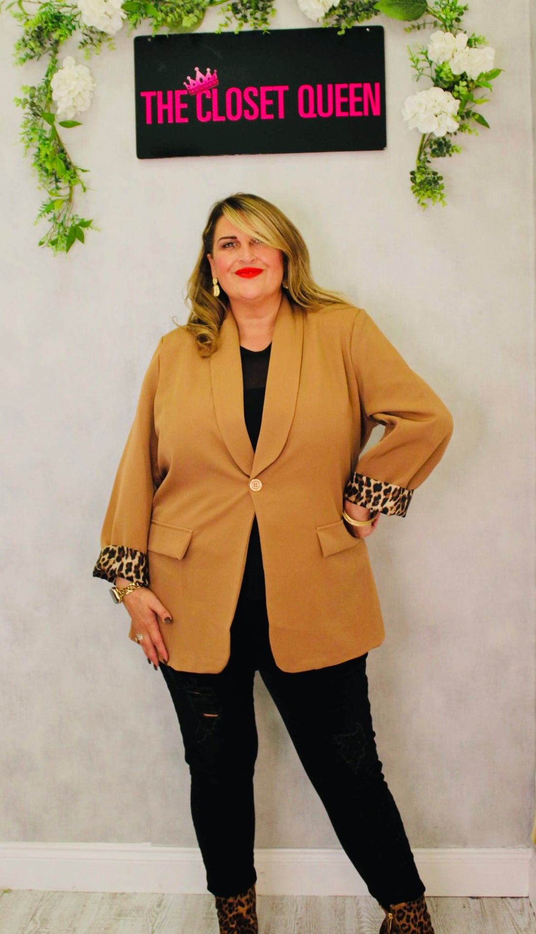 Leopard Lined Blazer