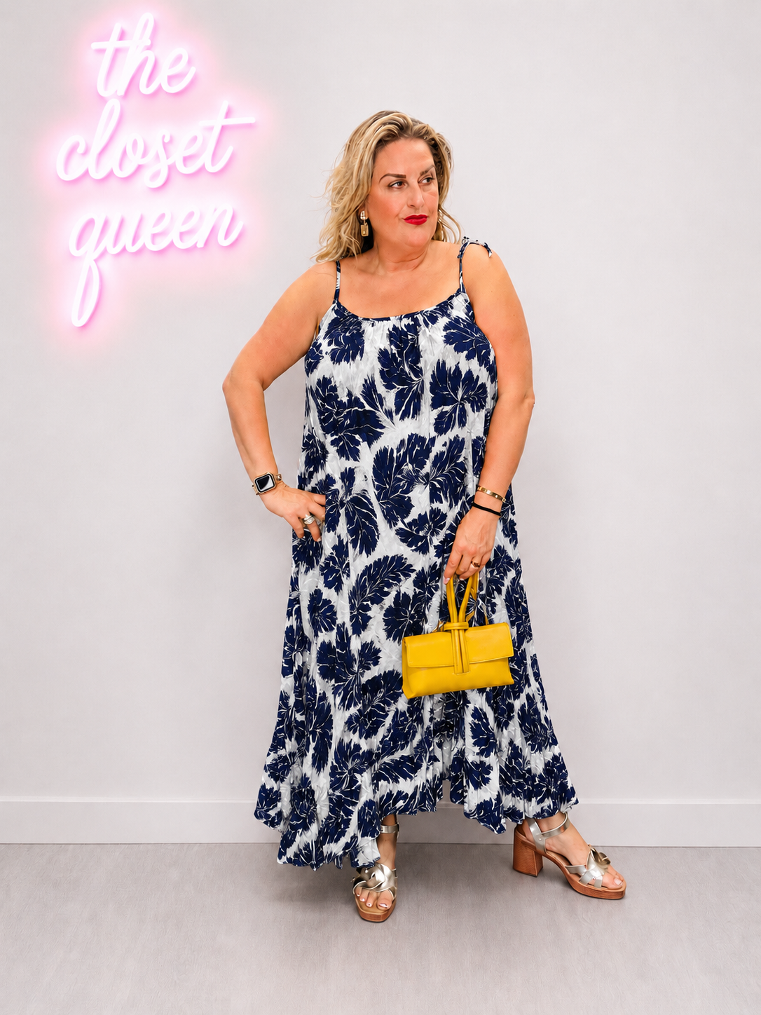 Frill Bottom Sundress Fern Print