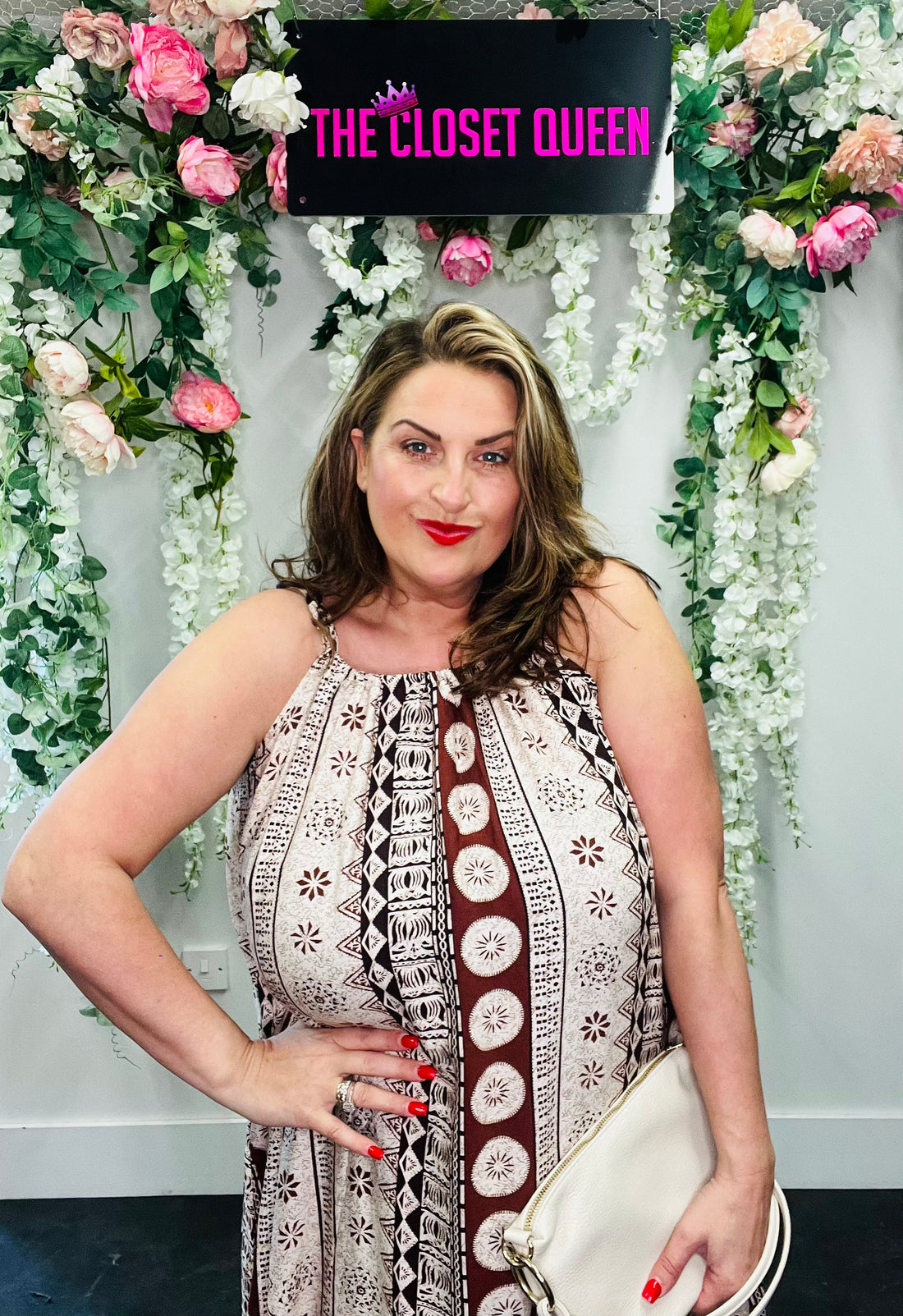 String Maxi Sundress Coin Print