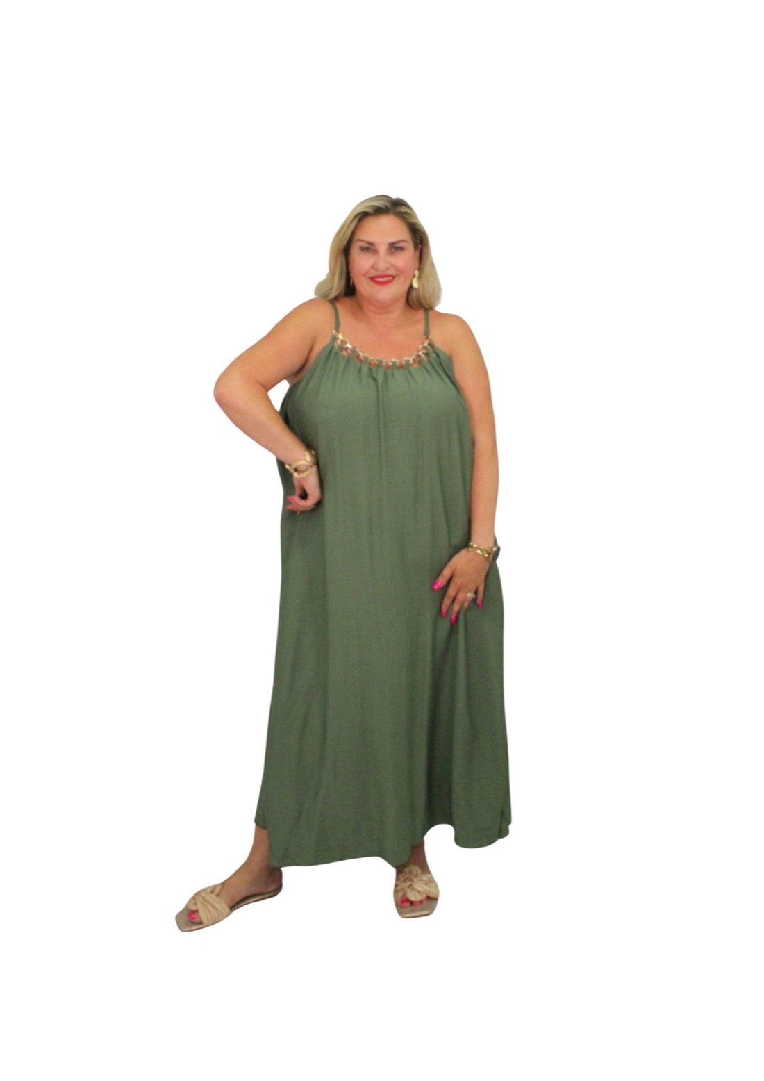 Necklace Effect Maxi Dress
