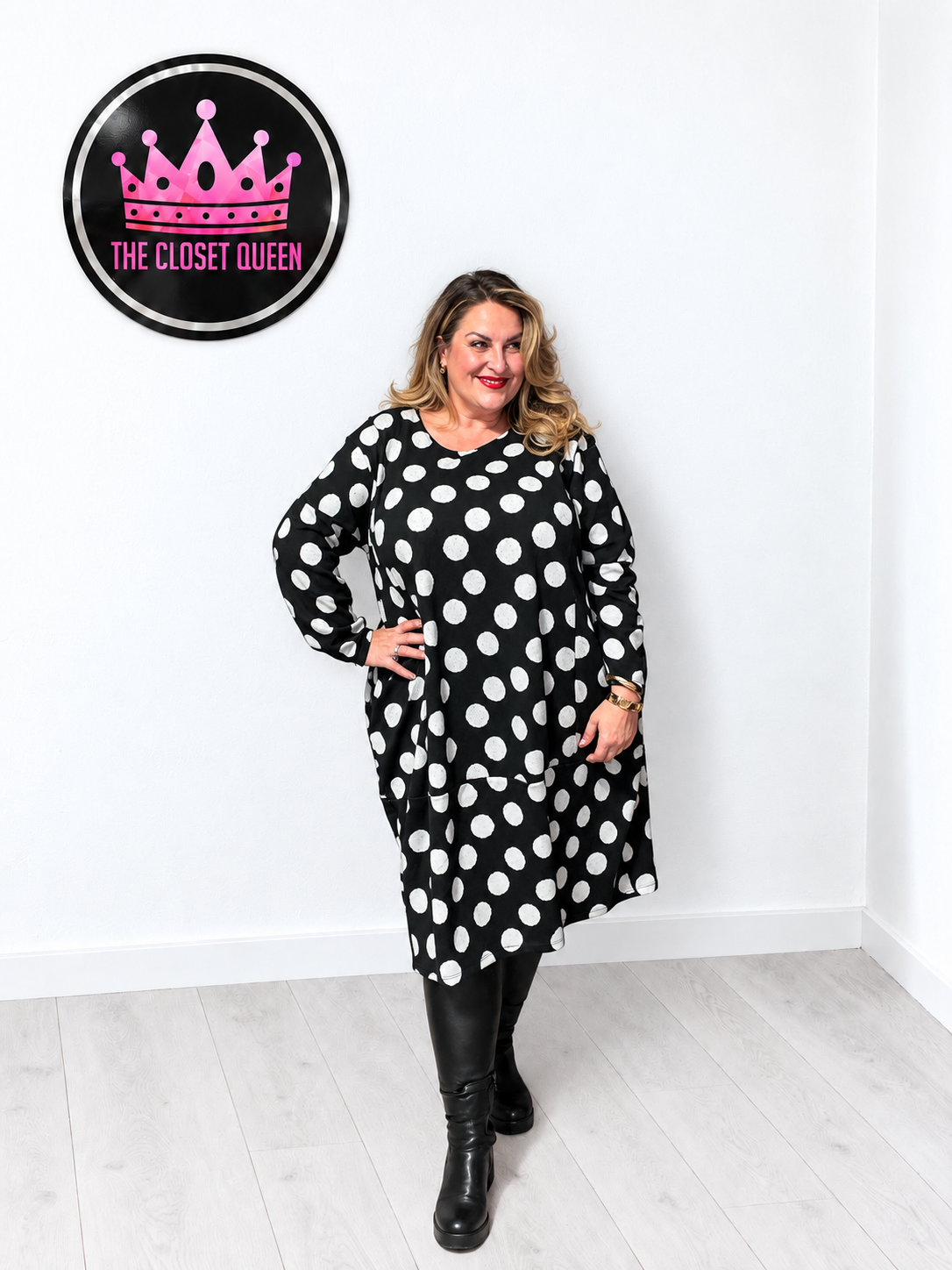 Spot Woven Dress