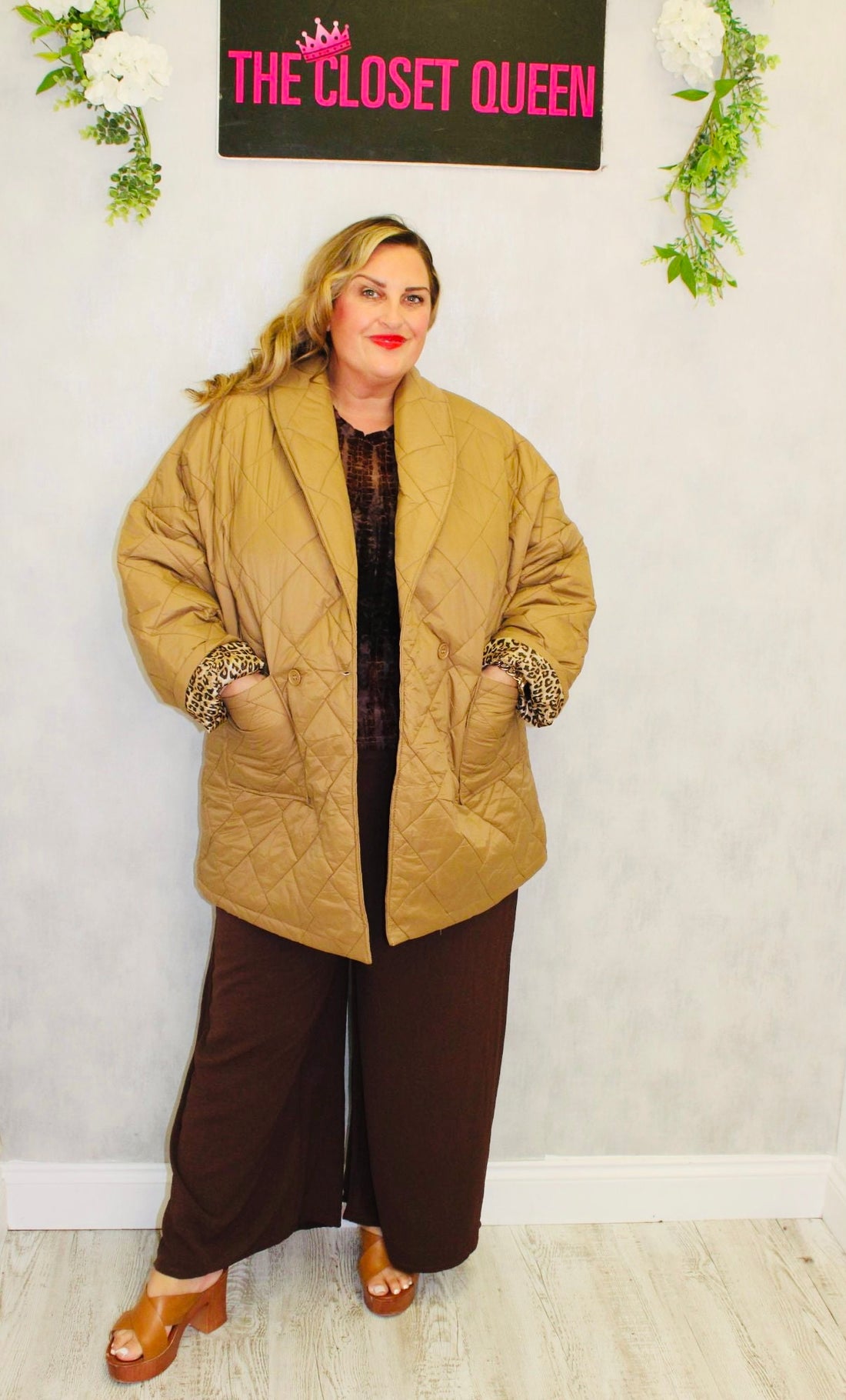 Leopard Lined Double Button Jacket