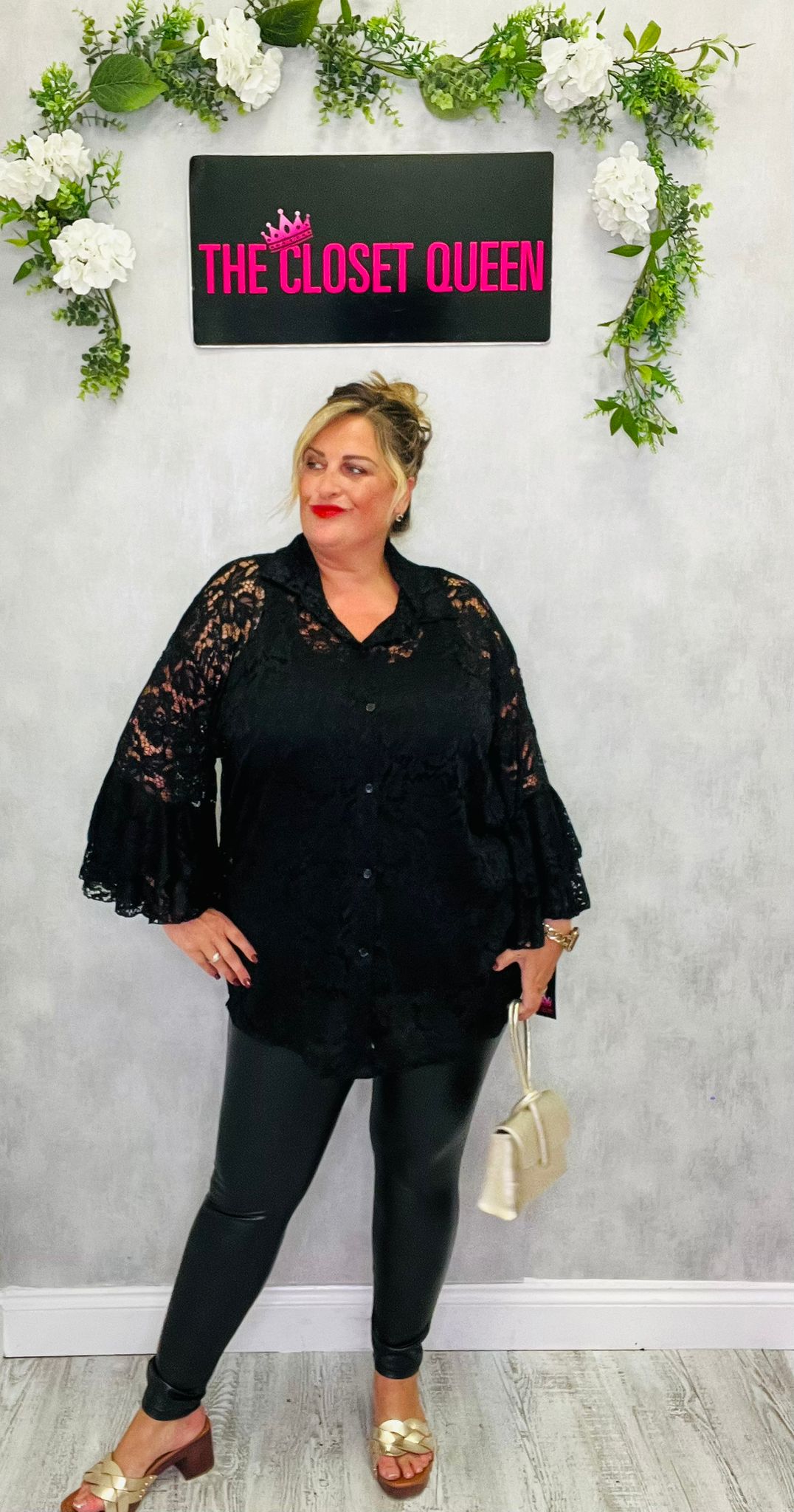 Rose Sleeve Lace Shirt