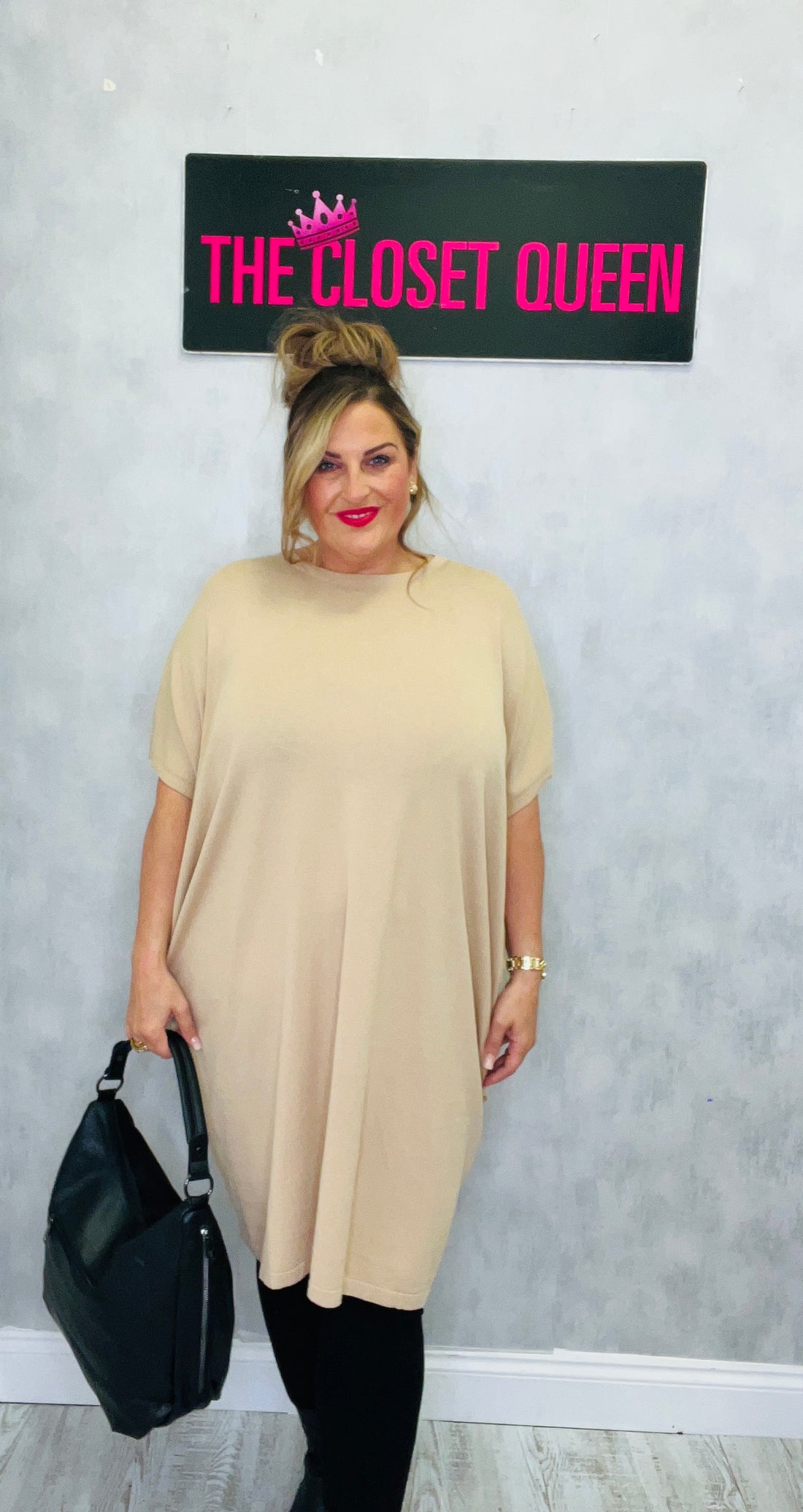 Square Sleeve Slim Dress