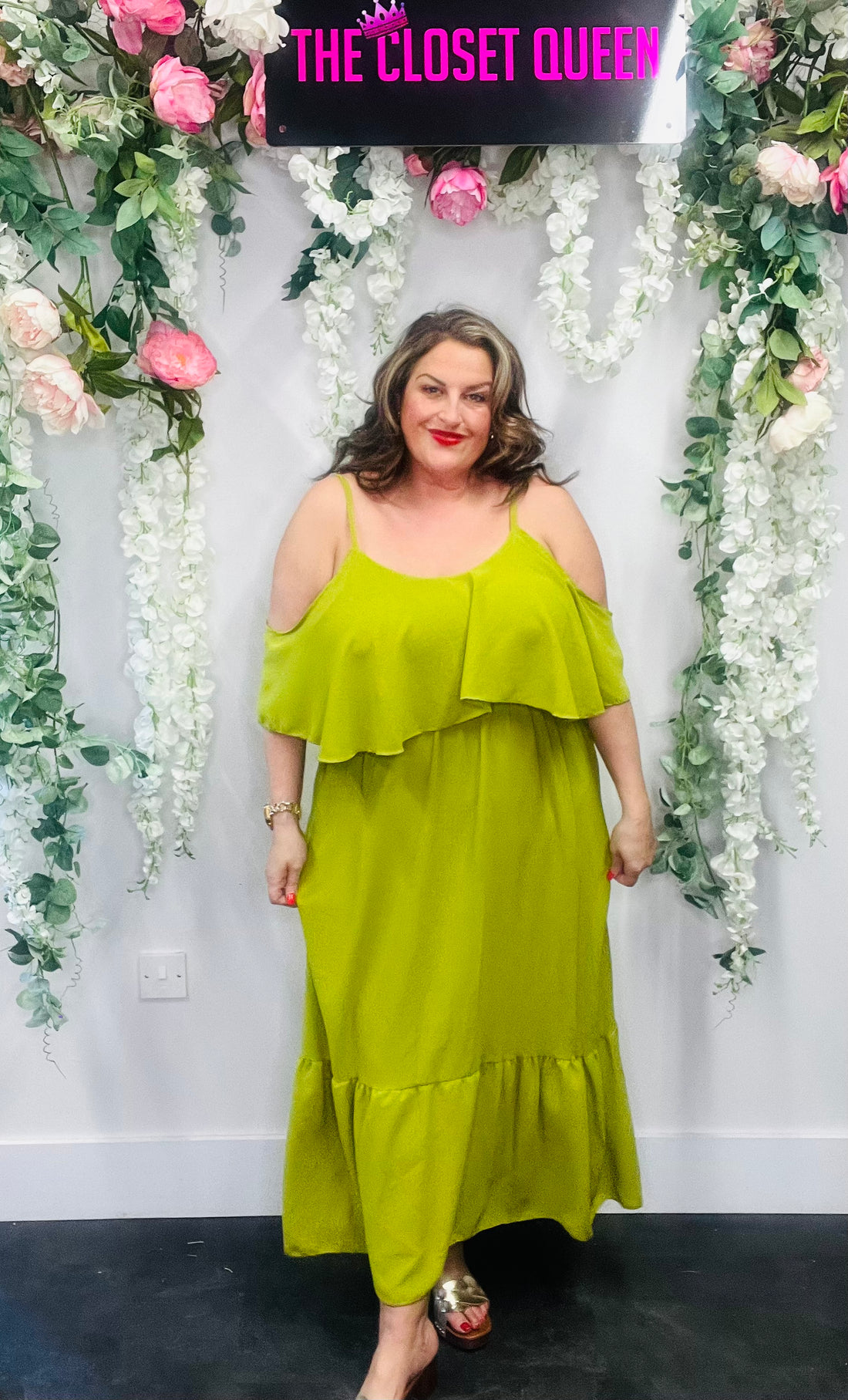 Multi Sleeve Frill Maxi Dress