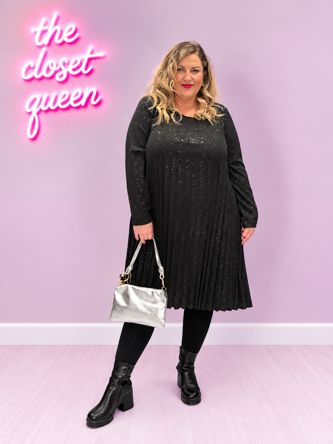 Pleat Swing Dress Sparkle
