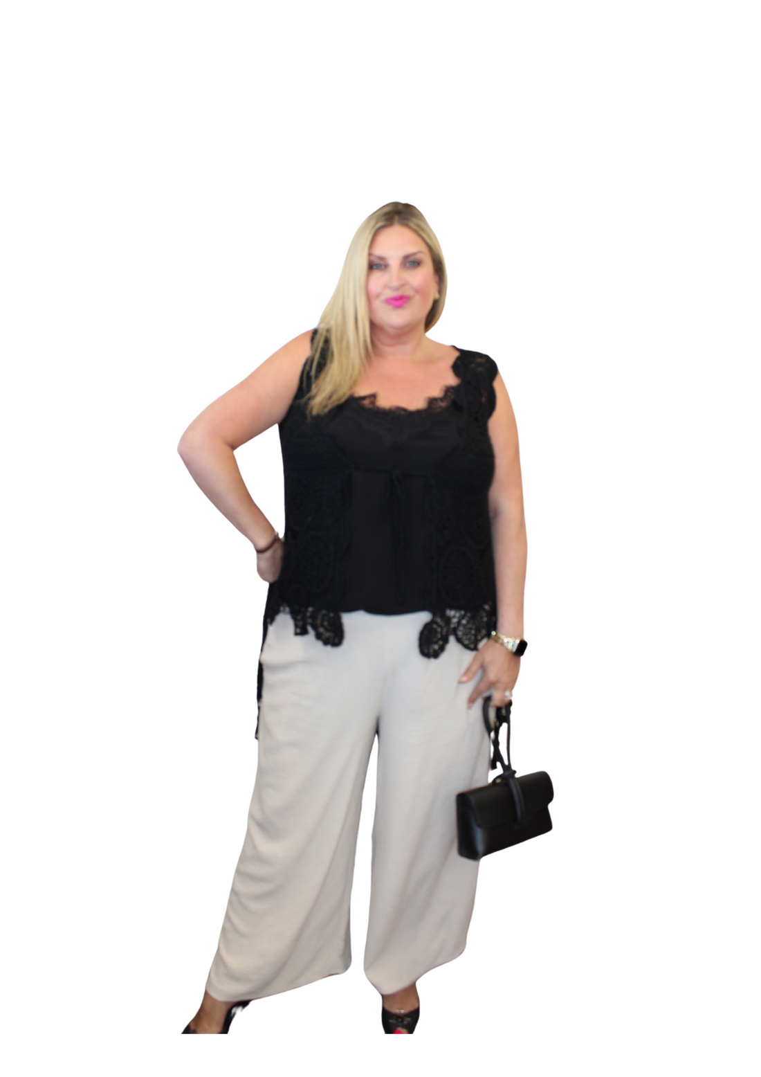 Hi low crochet waistcoat