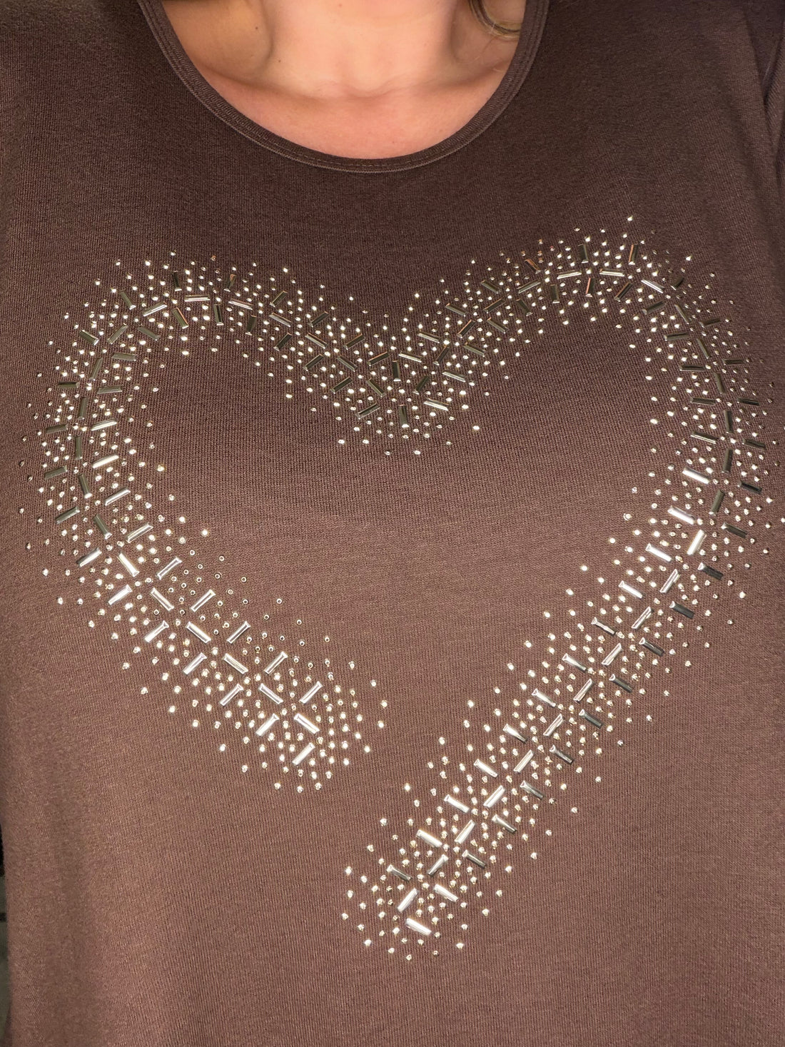 Fine Knit Sprinkle Heart Top