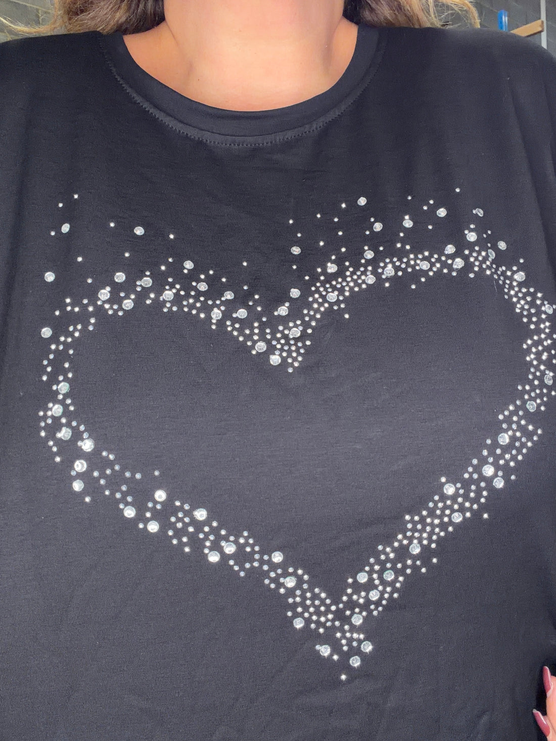 Outline Glitz Heart T-Shirt