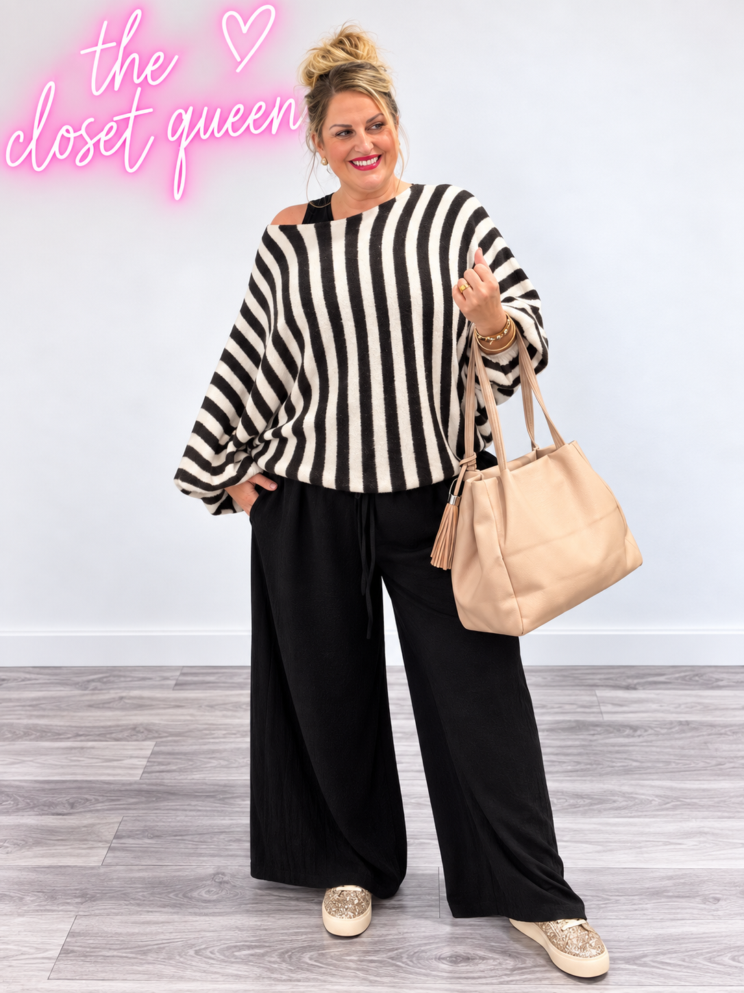 Oval Pukka Arm Jumper Fluff Stripe
